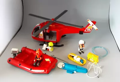 Buy Playmobile 4428 Air Search Rescue Helicopter And Dinghy ( Incomplete) • 7.50£