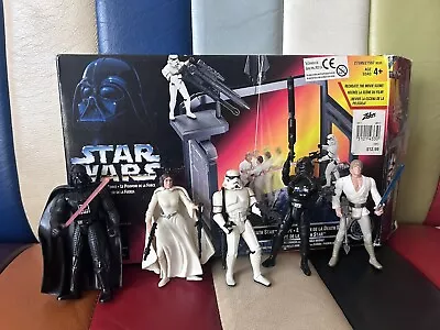 Buy Star Wars Figures - Death Star Escape Set + Luke - Leia - Darth - Trooper - Tie • 39.99£