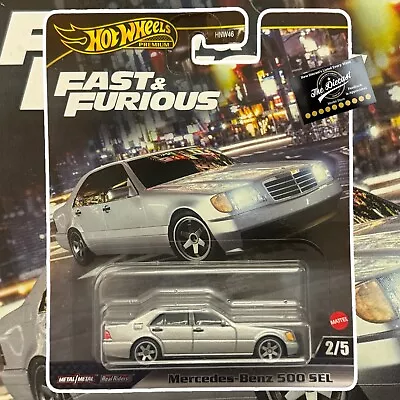 Buy HOT WHEELS PREMIUM FAST AND FURIOUS Mercedes Benz 500 SEL 1:64 Diecast • 12.99£