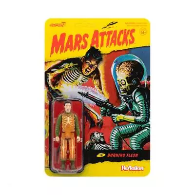 Buy Mars Attacks 1962 Burning Flesh Human Alien 3 3/4 Inch ReAction Figur Super7 • 22.88£