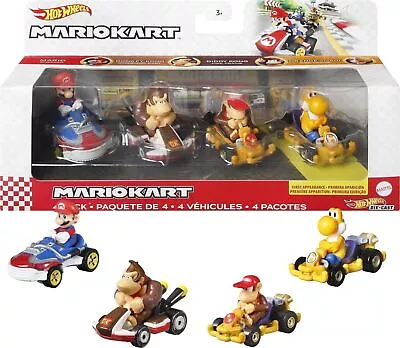 Buy Hot Wheels Mario Kart 4 Pack [3 Years Old] 986E-GWB36 HDB22 • 83.98£