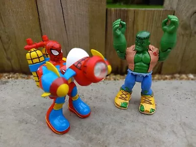 Buy Fisher Price Rescue Heroes Action Figures Spiderman & Incredible Hulk • 7.99£