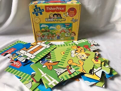 Buy Fisher Price PUZZLE Little Peopl Floor Colorful Kids 24 Piece Farm Animals • 6£
