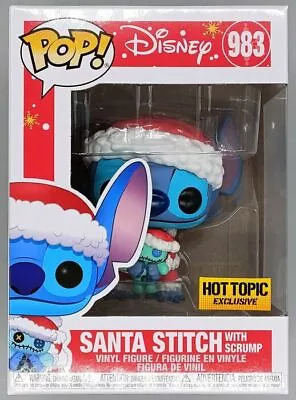 Buy #983 Santa Stitch (with Scrump) Disney Lilo & Stitch - Damaged Box Funko POP • 27.99£