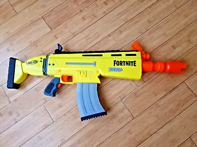 Buy Nerf Fortnite AR-L Elite Dart Blaster 2018 Gold Scar Gun Hasbro Epic Games • 19.95£