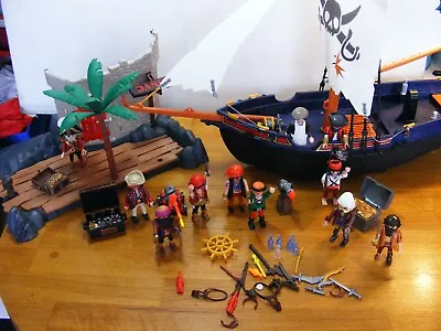 Buy Playmobil Pirate Corsair Ship 5810 Plus 11 Figures, Island & Accessories.  Used. • 24.99£