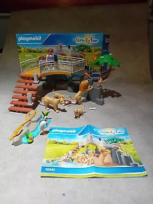 Buy Playmobil Zoo Outdoor Lion Enclosure Set 70343 Boxed • 14.99£