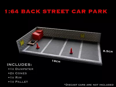 Buy 1:64 Diorama Car Parking Lot Display Set Fit Hot Wheels / Green Light (Upgraded) • 9.99£