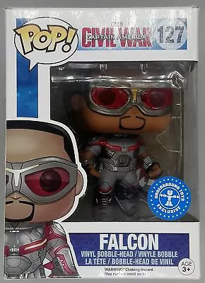 Buy Funko POP #127 Falcon Marvel Captain America Civil War Damaged Box Inc Protector • 9.99£