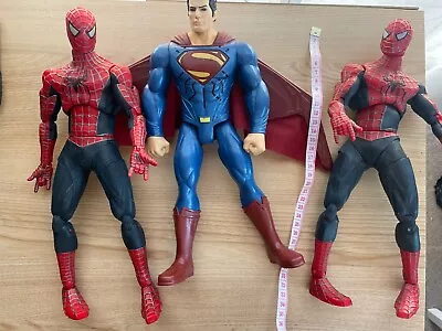 Buy 2x 12  Inch Marvel Spiderman 2 Movie Action Figure 2004 And Superman Bundle • 27.99£