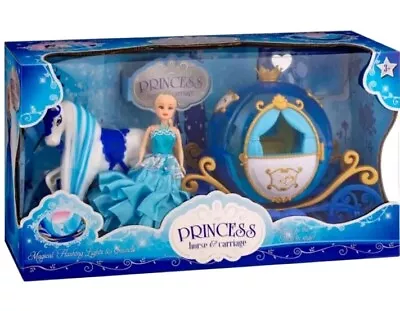 Buy Princess And Carriage 3 Piece Set Includes Doll Carriage And Horse • 26.49£