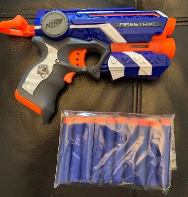 Buy NERF  FIRE STRKE HANDGUN + 10 BULLETS HAS LAZER LIGHT BUT NOT WORKING-leaked Bat • 4£