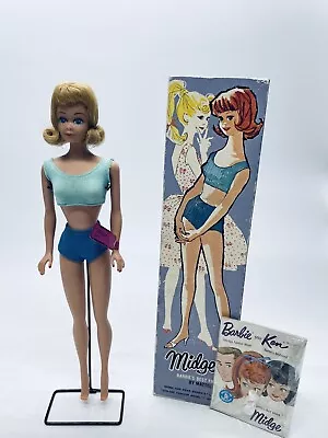 Buy Vintage 1963 Barbie, Midge Stiff Legs First Edition Made In Japan • 463.68£
