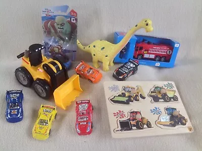 Buy Fisher Price Digger JCB Puzzle Fire Engine Cars & Dinosaur Figure Bundle - Snds! • 20£