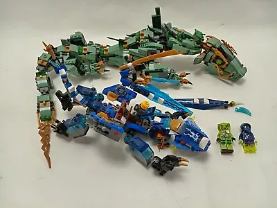 Buy LEGO Ninjago Dragons Green And Blue Figures Complete Set • 9.99£