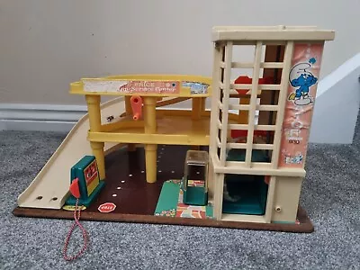 Buy VINTAGE FISHER PRICE GARAGE 930 - 1970s Play Car Park With Service Ramp  • 15£