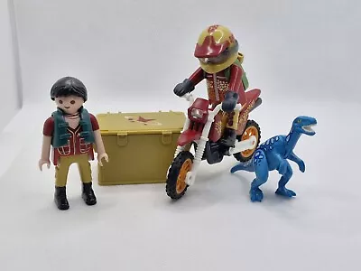 Buy Playmobil The Explorers Raptor And Motorbike Set 9431 With Extra Figure  • 7£