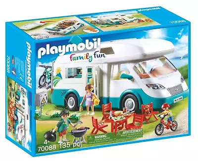 Buy Playmobil Family Fun Camper Van With Furniture 70088 135 Piece • 46.99£