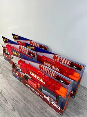 Buy Pack Of 4 Nerf N-Strike Mega Double Breech Blaster, Kids Fun, Soft Darts, In Red • 39.99£