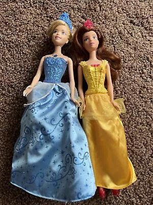 Buy Disney Princess Dolls Belle And Light-up Cinderella. • 10£