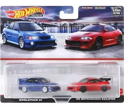 Buy Hot Wheels Premium 2 Pack '95 Eclipse Mitsubishi Lancer VI Evo + Celica GT-Four • 34.95£