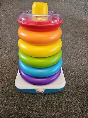 Buy Fisher Price Rock And  Stack Rings Stacking Baby Toddler Colourful Fisher-price • 8.99£