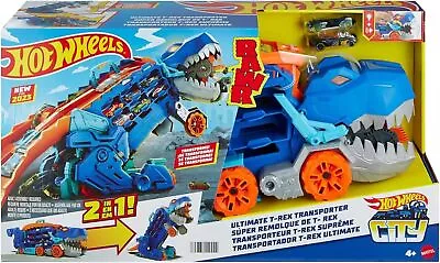 Buy Hot Wheels - City - Ultimate T-Rex Transporter Toy **NEW & LIMITED STOCK** • 100.99£