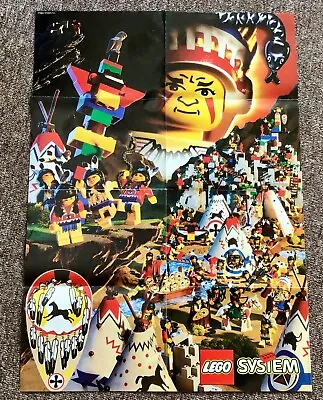 Buy LEGO Poster  EXTREMELY RARE.  Large, Vintage 1997 American Western Indians Theme • 28£