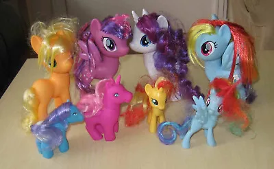Buy My Little Pony  Job Lot  8 Ponies Hard Plastic 4 Large, 4 Small Pre-owned • 2.50£