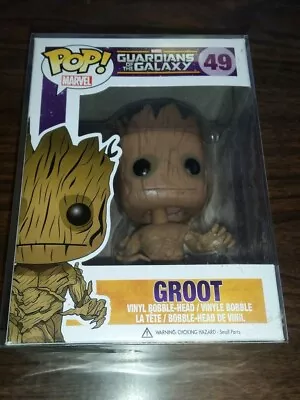 Buy Pop! #49 Groot Guardians Of The Galaxy Marvel Vinyl Funko Figure (box 1) • 12.99£