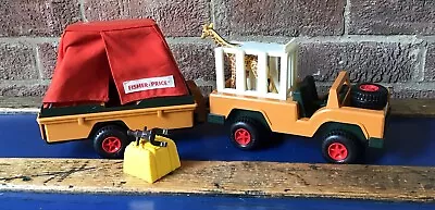 Buy Fisher Price Vintage 1970’s Adventure People Wild Animal Safari Set Jeep Animals • 34.28£