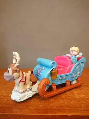 Buy Little People Fisher Price Disney Frozen Kristoff Sleigh With Reindeer Elsa  • 9.99£