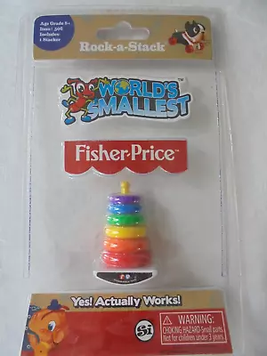 Buy Fisher-Price FP Worlds Smallest Rock-A-Stack Toy New In Packet Hard To Find ! • 19.99£