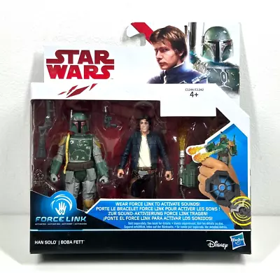 Buy Mint Sealed Hasbro Star Wars ForceLink Han Solo & Boba Fett Figure Set • 11.99£