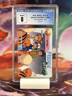 Buy Pokémon Ash Misty Brock No.76 Bandai Carddass (1998) CGC 8 NM / Mint • 88.53£