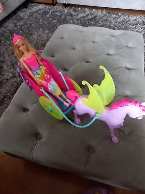 Buy Dreamtopia Horse And Carriage And Barbie Doll • 15£