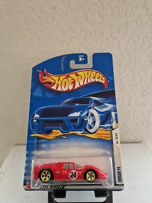 Buy Hot Wheels 2002 Ferrari P4 Red #13/42 W/Gold 5 SP Wheels C64 • 7.87£