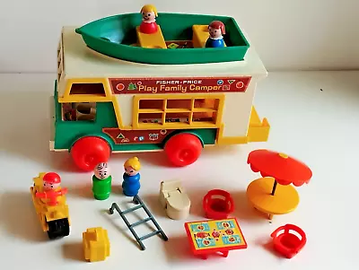 Buy Vintage Fisher Price Play Family Camper • 30.35£