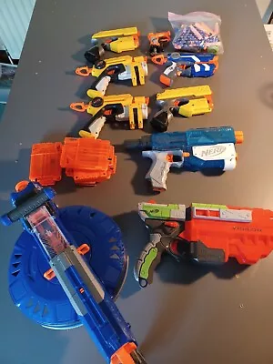 Buy Nerf Gun Bundle, 9 Guns, Vigilon, Hail-fire, Retaliator, Plus 6 Pistols. • 30£