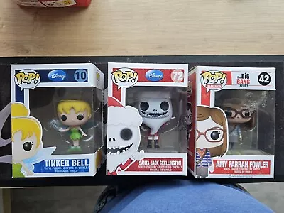 Buy Funko Pops X 3 Big Bang Theory Tinkerbell And Jack Skeleton 42,10,72 • 25£