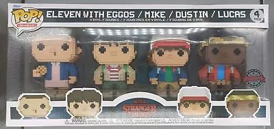 Buy 4 Pack Eleven With Eggos/Mike/Dustin/Lucas 8Bit Damaged Box Funko POP • 35.99£