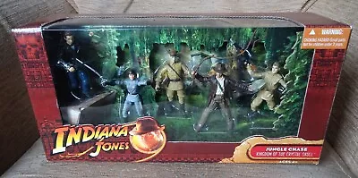 Buy Hasbro Indiana Jones Kingdom Of The Crystal Skull Jungle Chase Five Figure Set • 45£