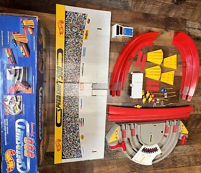 Buy Vintage 1988 Mattel Hot Wheels Speed Shift 500 Raceway Track Parts And Box • 64.42£