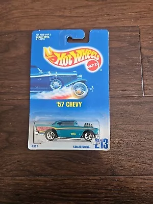 Buy Hot Wheels #213 '57 Chevy Hotrod Aqua Turquoise Vintage 1991 Combine Postage New • 11.99£
