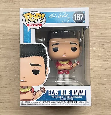 Buy Funko Pop Rocks Elvis Blue Hawaii #187 + Free Protector • 29.99£