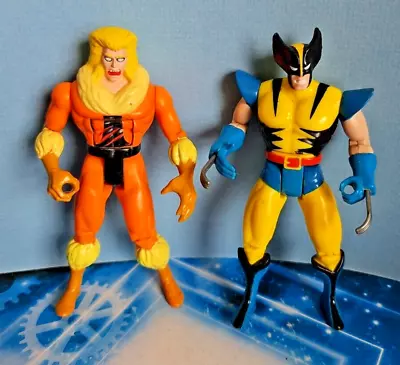 Buy Vintage Toybiz Wolverine & Sabretooth Healing Action Figures 1992 • 19£