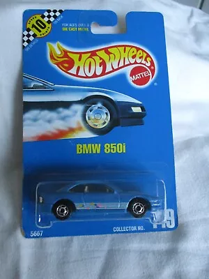 Buy Hot Wheels 1990 Collect #149 BMW 850i Light Blue HOC Wheels Sealed In Card • 8.85£