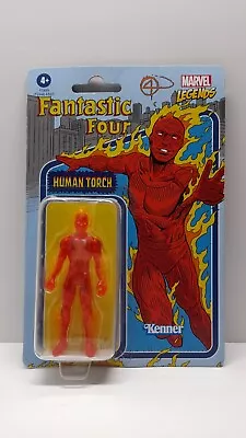 Buy Official Marvel Legends Retro Human Torch Fantastic Four Kenner Hasbro 4  Figure • 24.95£