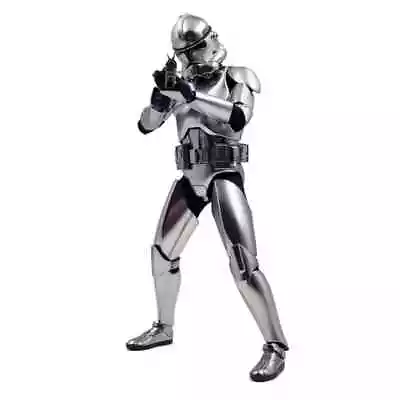 Buy Hot Toys Sideshow Exclusive MMS643 Star Wars Clone Trooper CHROME VERSION 1/6 • 379.36£