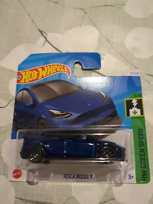 Buy Hot Wheels Tesla Model Y 15/250 Hw Green Speed 3/10 2024 Htb80 • 3.99£